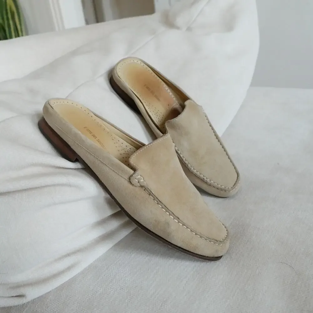 L’ARTE DEL SANDALO CAPRESE Loafer suede mule slide made in Italy 38 or 7.5 - Picture 2 of 15